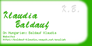 klaudia baldauf business card